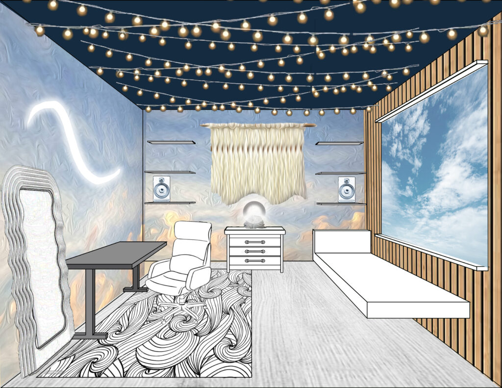 sky realm cloud core simple dorm for stoners aesthetic. sky realm aesthetic guide, sky realm decor